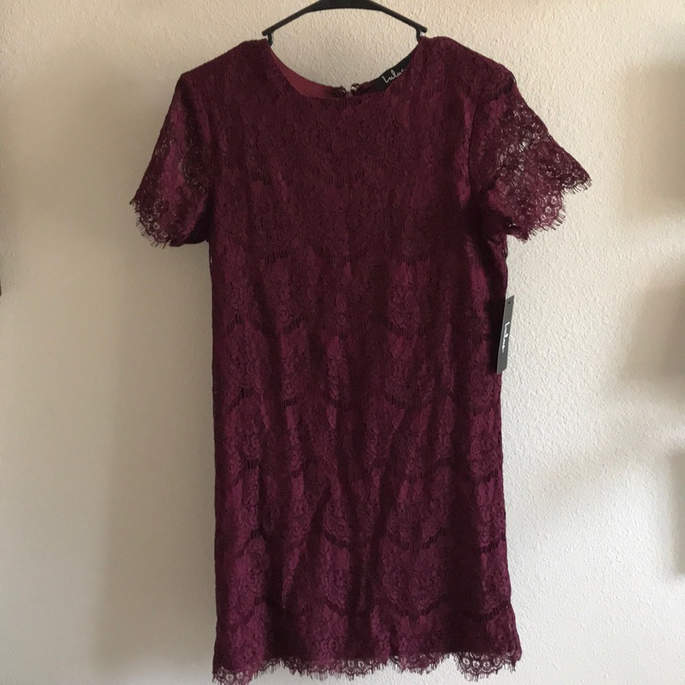 Beautiful burgundy lace dress!